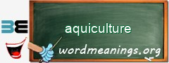WordMeaning blackboard for aquiculture